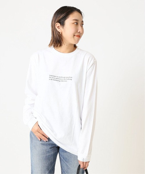 POET MEETS DUBWISE（ポエットミーツダブワイズ）の「POET MEETS DUBWISE SOMETIMES LONGTシャツ◆（Tシャツ/カットソー・レディース・ホワイト/ブラック・FREE）」の16枚目の写真