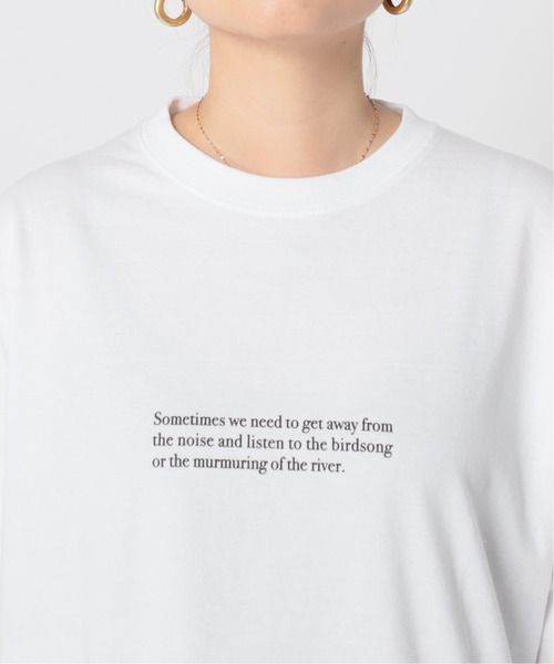 POET MEETS DUBWISE（ポエットミーツダブワイズ）の「POET MEETS DUBWISE SOMETIMES LONGTシャツ◆（Tシャツ/カットソー・レディース・ホワイト/ブラック・FREE）」の22枚目の写真