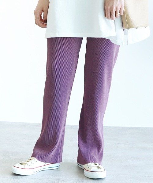 reca(レカ)の「自分の好みの着丈にできる!セルフカットプリーツパンツ(その他パンツ・レディース・ブルー/パープル/アイボリー/オレンジ/ブラック/グリーン/テラコッタ/ダークグリーン/マスタード/グリーン系その他/ブルー系その他/ピンク系その他/グレイッシュベージュ/ピンク系その他2・M)」の11枚目の写真