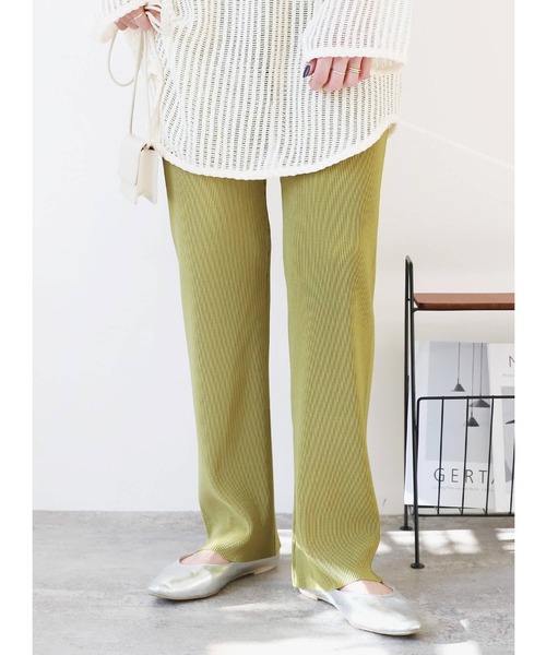 reca(レカ)の「自分の好みの着丈にできる!セルフカットプリーツパンツ(その他パンツ・レディース・ブルー/パープル/アイボリー/オレンジ/ブラック/グリーン/テラコッタ/ダークグリーン/マスタード/グリーン系その他/ブルー系その他/ピンク系その他/グレイッシュベージュ/ピンク系その他2・M)」の8枚目の写真