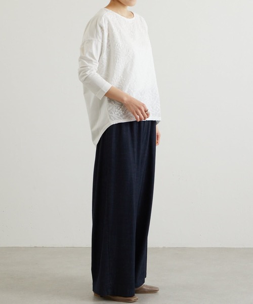 BEARDSLEY（ビアズリー）の「3サイズ展開 フロント刺繍カットソー（Tシャツ/カットソー・レディース・ホワイト・0/1/2）」の18枚目の写真