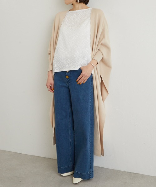 BEARDSLEY（ビアズリー）の「3サイズ展開 フロント刺繍カットソー（Tシャツ/カットソー・レディース・ホワイト・0/1/2）」の16枚目の写真