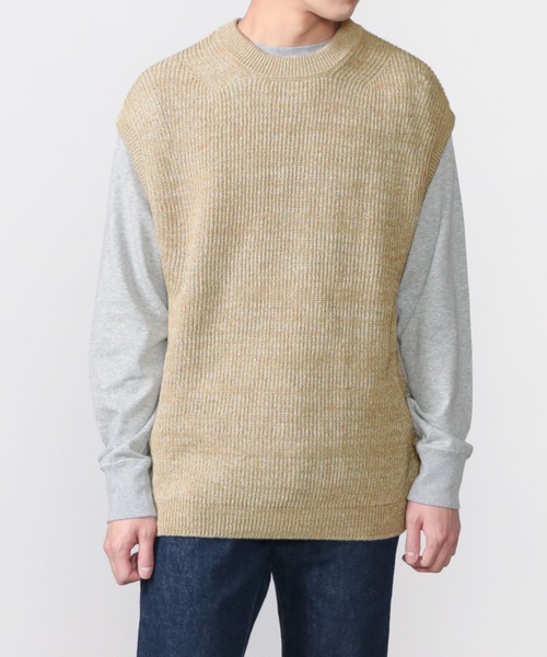 UNFIL(アンフィル)の「unfil | リブニットベスト MEN(ベスト・メンズ・ブラック系その他/ベージュ系その他・4)」の13枚目の写真