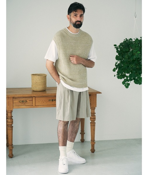 UNFIL(アンフィル)の「unfil | リブニットベスト MEN(ベスト・メンズ・ブラック系その他/ベージュ系その他・4)」の16枚目の写真