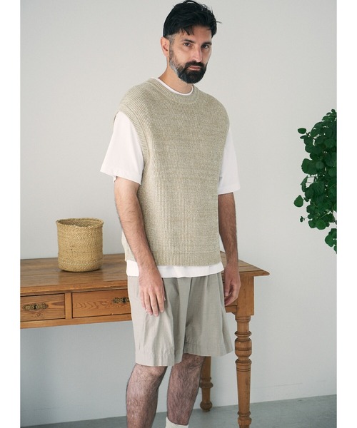 UNFIL(アンフィル)の「unfil | リブニットベスト MEN(ベスト・メンズ・ブラック系その他/ベージュ系その他・4)」の15枚目の写真