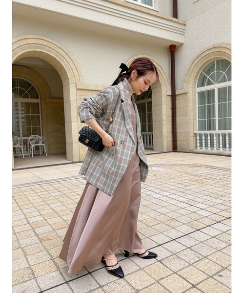 jumelle(ジュメロ)の「サテンセンターキャミOP(ワンピース・レディース・ブラック/ブラウン/ピンク・FREE)」の8枚目の写真