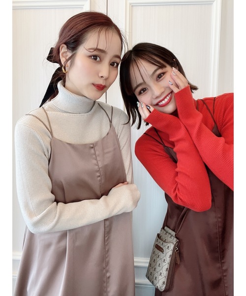 jumelle(ジュメロ)の「サテンセンターキャミOP(ワンピース・レディース・ブラック/ブラウン/ピンク・FREE)」の17枚目の写真