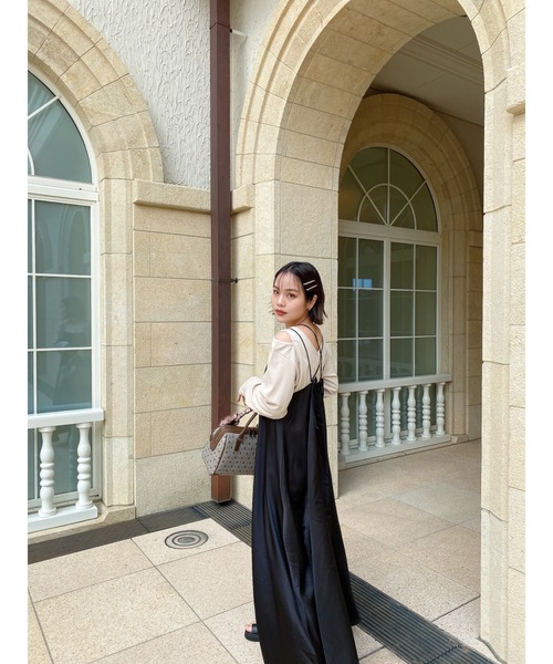 jumelle(ジュメロ)の「サテンセンターキャミOP(ワンピース・レディース・ブラック/ブラウン/ピンク・FREE)」の20枚目の写真