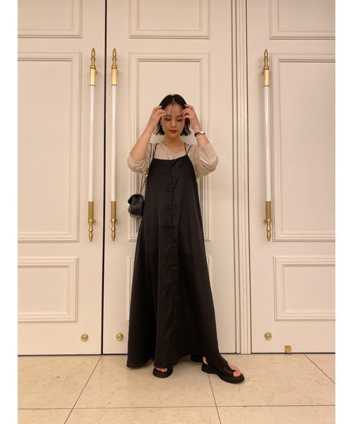 jumelle(ジュメロ)の「サテンセンターキャミOP(ワンピース・レディース・ブラック/ブラウン/ピンク・FREE)」の19枚目の写真