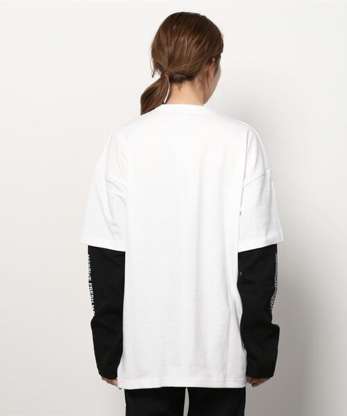 Figments（フィグメンツ）の「フェイクレイヤードロンT（Tシャツ/カットソー・レディース・ホワイト/ブラック/パープル・FREE）」の4枚目の写真