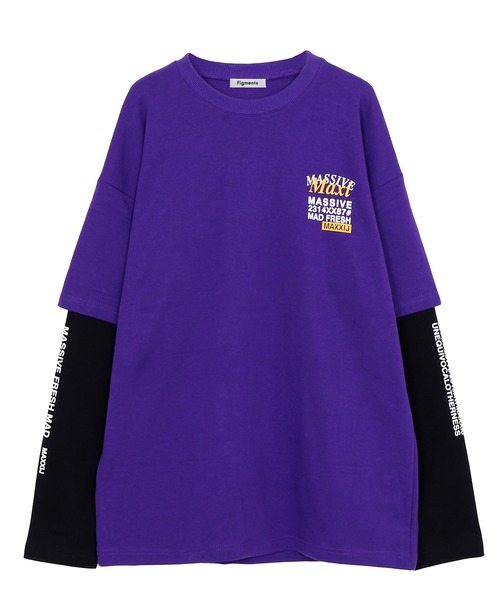 Figments（フィグメンツ）の「フェイクレイヤードロンT（Tシャツ/カットソー・レディース・ホワイト/ブラック/パープル・FREE）」の16枚目の写真