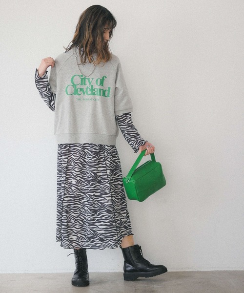 PBLIM（ページボーイリム）の「PAGEBOYLIM/レイヤードワンピース（ワンピース・レディース・ゼブラ/チェック・FREE）」の3枚目の写真