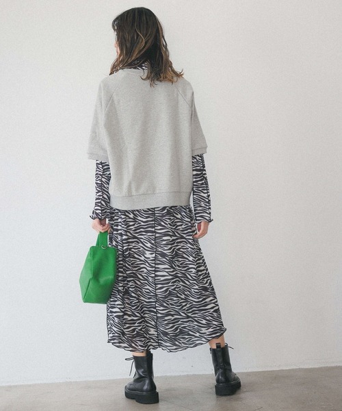 PBLIM（ページボーイリム）の「PAGEBOYLIM/レイヤードワンピース（ワンピース・レディース・ゼブラ/チェック・FREE）」の5枚目の写真