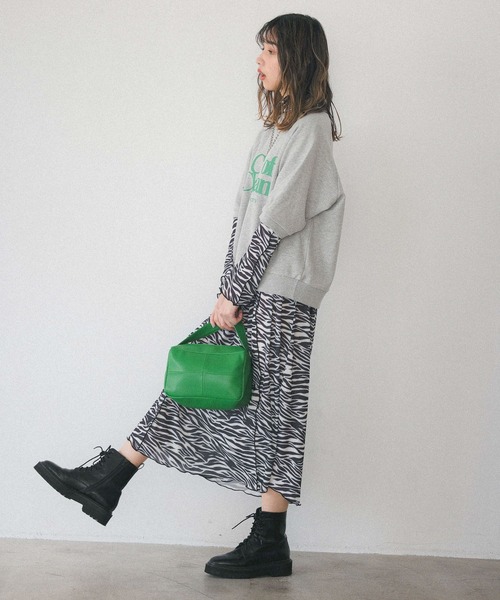 PBLIM（ページボーイリム）の「PAGEBOYLIM/レイヤードワンピース（ワンピース・レディース・ゼブラ/チェック・FREE）」の6枚目の写真