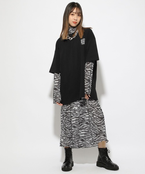 PBLIM（ページボーイリム）の「PAGEBOYLIM/レイヤードワンピース（ワンピース・レディース・ゼブラ/チェック・FREE）」の8枚目の写真