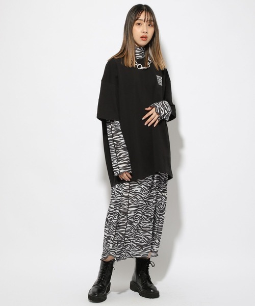 PBLIM（ページボーイリム）の「PAGEBOYLIM/レイヤードワンピース（ワンピース・レディース・ゼブラ/チェック・FREE）」の9枚目の写真