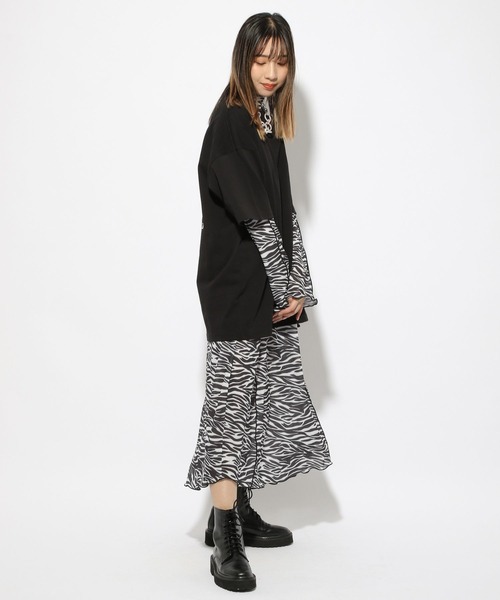 PBLIM（ページボーイリム）の「PAGEBOYLIM/レイヤードワンピース（ワンピース・レディース・ゼブラ/チェック・FREE）」の11枚目の写真