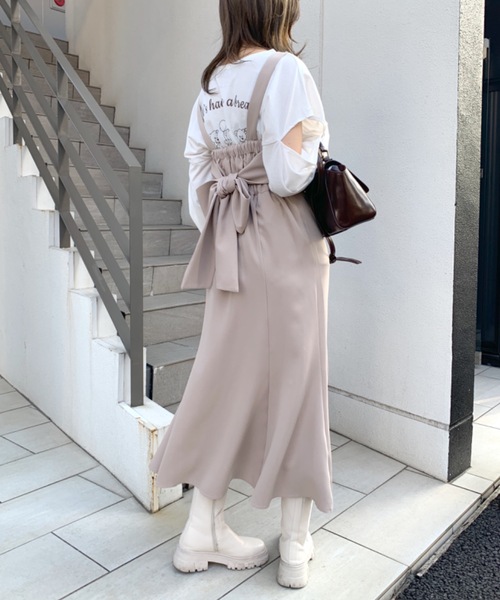 OLIVE des OLIVE（オリーブデオリーブ）の「【WEB限定】マーメイドジャンスカ/バックリボン/ワンピース（ワンピース・レディース・オフホワイト/ブラック/ベージュ/ブルー・FREE）」の13枚目の写真