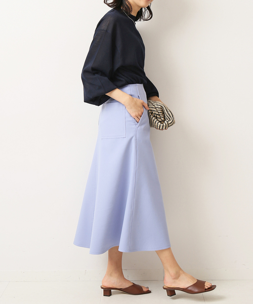 CO/PLダブルクロスフォルムフレアスカート