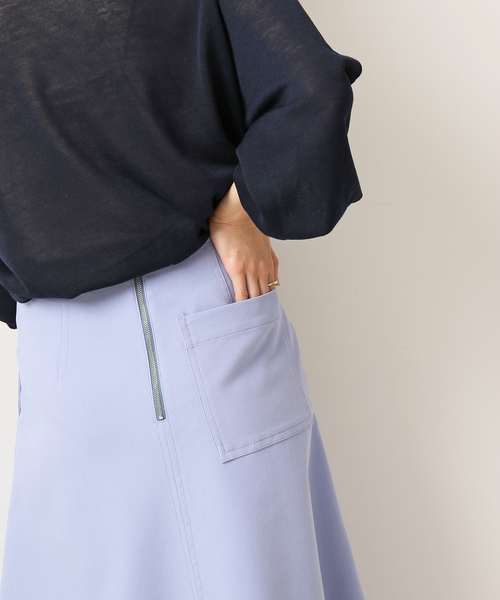 CO/PLダブルクロスフォルムフレアスカート