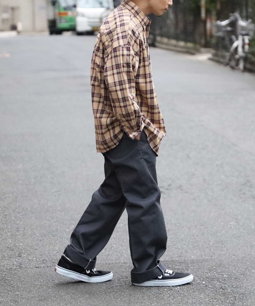 BACK NUMBER（バックナンバー）の「【BACK NUMBER】ビッグシルエットチェックシャツ（シャツ/ブラウス・メンズ・グリーン/ベージュ/ブラック・L/S/M）」の13枚目の写真