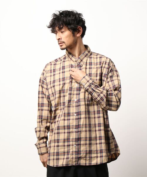 BACK NUMBER（バックナンバー）の「【BACK NUMBER】ビッグシルエットチェックシャツ（シャツ/ブラウス・メンズ・グリーン/ベージュ/ブラック・L/S/M）」の20枚目の写真