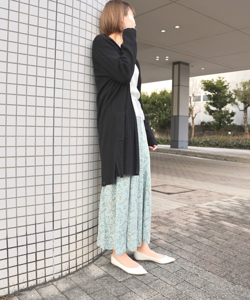 CECIL McBEE（セシルマクビー）の「ミラノリブアイレットストライプカーディガン（カーディガン/ボレロ・レディース・ブラック/ベージュ/グレー・MEDIUM）」の12枚目の写真
