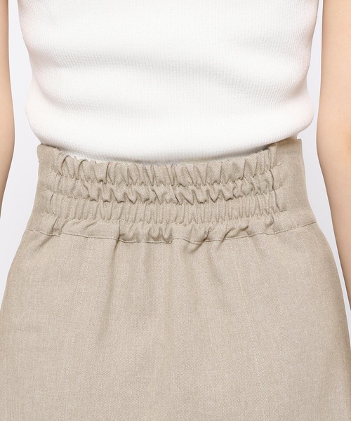 mysty woman（ミスティウーマン）の「リネンライクタイトスリットスカート 275717（スカート・レディース・ベージュ/オレンジ/チャコール・FREE）」の8枚目の写真