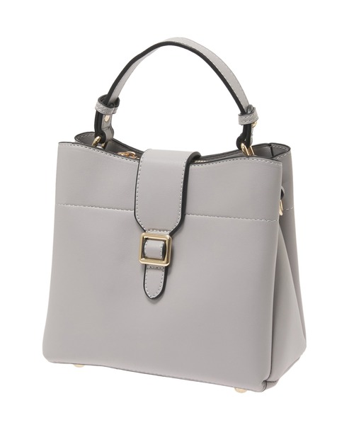 Edit Sheen（エディットシーン）の「【High-Line】スクエアフラップベルトカラーバッグ（ハンドバッグ・レディース・ホワイト/グレー・FREE）」の5枚目の写真