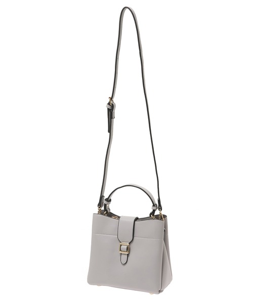 Edit Sheen（エディットシーン）の「【High-Line】スクエアフラップベルトカラーバッグ（ハンドバッグ・レディース・ホワイト/グレー・FREE）」の8枚目の写真