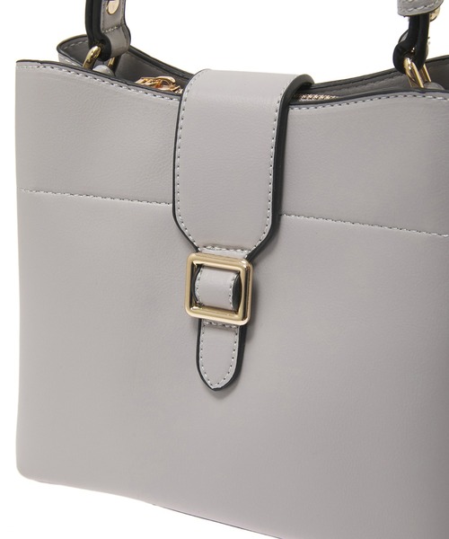Edit Sheen（エディットシーン）の「【High-Line】スクエアフラップベルトカラーバッグ（ハンドバッグ・レディース・ホワイト/グレー・FREE）」の9枚目の写真