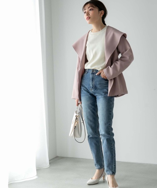 Edit Sheen（エディットシーン）の「【High-Line】スクエアフラップベルトカラーバッグ（ハンドバッグ・レディース・ホワイト/グレー・FREE）」の11枚目の写真