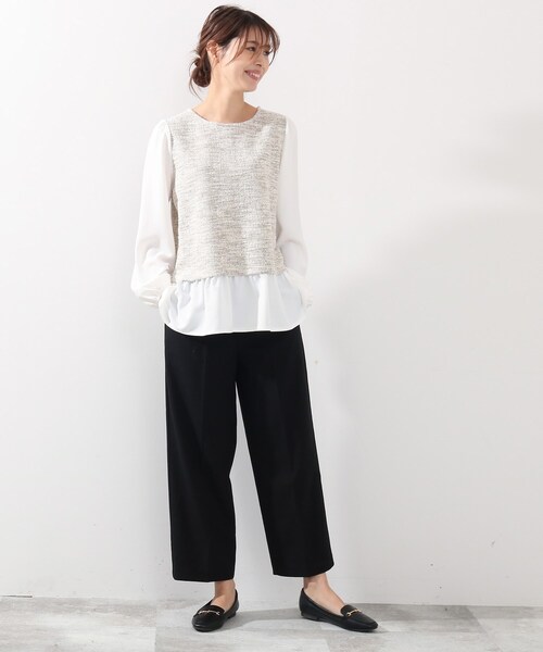 DRESKIP（ドレスキップ）の「◆洗えるセンタープレスワイドパンツ（その他パンツ・レディース・ブラック/ベージュ/レモンイエロー・02/03）」の20枚目の写真