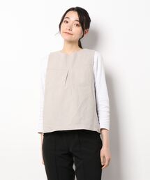 Samansa Mos2 | 胸元切替前後着ベスト(ベスト)