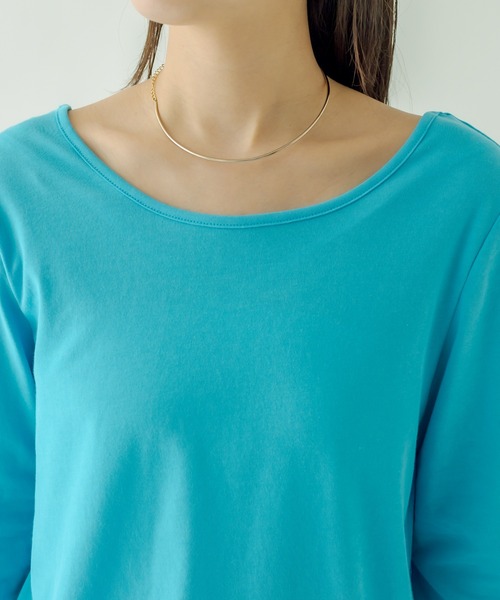 背中あきロングTシャツ