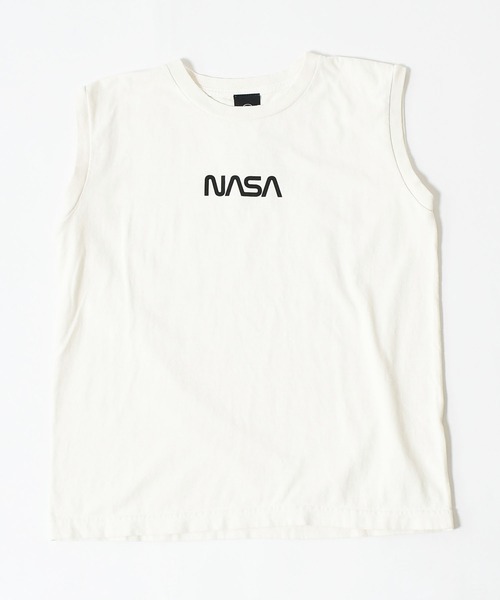 NASA（ナサ）の「【NASA】ノースリーブプリントTシャツ / Warm logo Pigment N/S Tee（Tシャツ/カットソー・レディース・チャコールグレー/アイボリー・FREE）」の15枚目の写真
