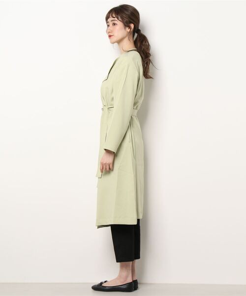 Te chichi TERRASSE（テチチテラス）の「ニュアンストレンチコート（トレンチコート・レディース・ベージュ/ネイビー/グリーン・ﾌﾘ-）」の4枚目の写真