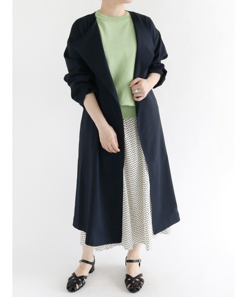 Te chichi TERRASSE（テチチテラス）の「ニュアンストレンチコート（トレンチコート・レディース・ベージュ/ネイビー/グリーン・ﾌﾘ-）」の3枚目の写真