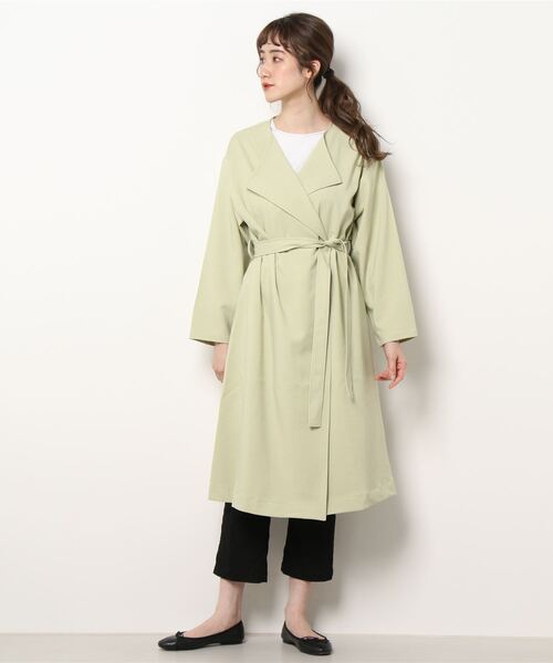Te chichi TERRASSE（テチチテラス）の「ニュアンストレンチコート（トレンチコート・レディース・ベージュ/ネイビー/グリーン・ﾌﾘ-）」の9枚目の写真