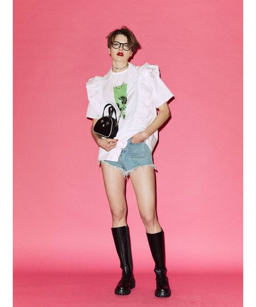 jouetie（ジュエティ）の「オープンカラーフリルレースシャツ（シャツ/ブラウス・レディース・オフホワイト/ブラック/その他1/その他2・MEDIUM）」の22枚目の写真