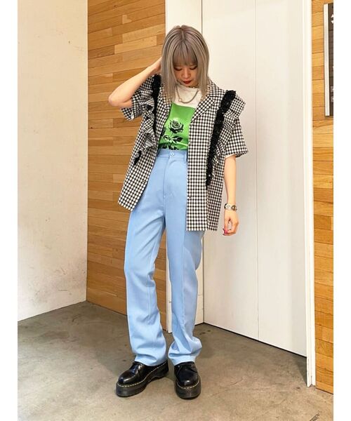 jouetie（ジュエティ）の「オープンカラーフリルレースシャツ（シャツ/ブラウス・レディース・オフホワイト/ブラック/その他1/その他2・MEDIUM）」の13枚目の写真