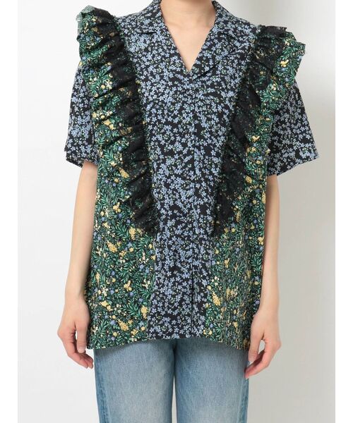 jouetie（ジュエティ）の「オープンカラーフリルレースシャツ（シャツ/ブラウス・レディース・オフホワイト/ブラック/その他1/その他2・MEDIUM）」の14枚目の写真