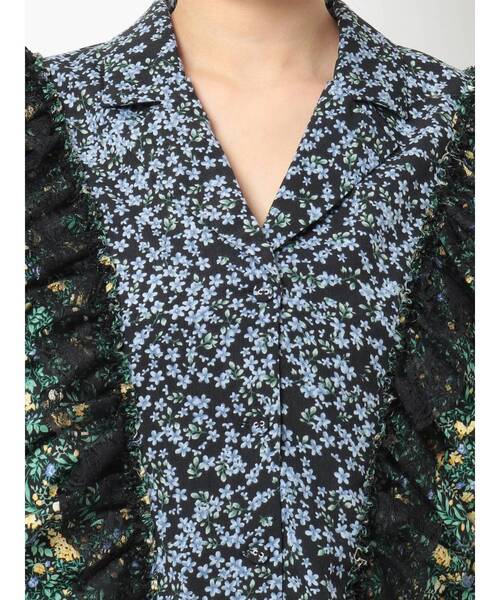 jouetie（ジュエティ）の「オープンカラーフリルレースシャツ（シャツ/ブラウス・レディース・オフホワイト/ブラック/その他1/その他2・MEDIUM）」の17枚目の写真