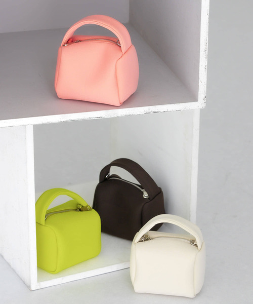 KBF（ケイビーエフ）の「マシュマロミニBAG（ハンドバッグ・レディース・ダークブラウン/ピンク/イエロー/アイボリー・ONE）」の6枚目の写真