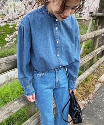RODEO CROWNS WIDE BOWL | デニムフリルシャツ(シャツ/ブラウス)