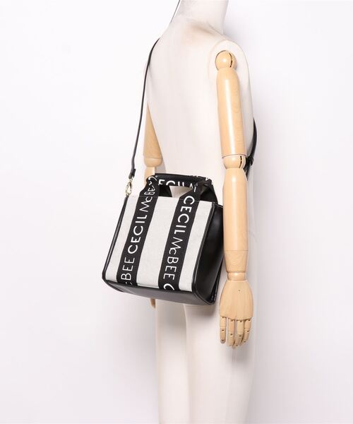 CECIL McBEE（セシルマクビー）の「【CECIL McBEE / セシルマクビー】 リピ　2wayハンドバッグ（ハンドバッグ・レディース・ブラック/ベージュ・FREE）」の6枚目の写真