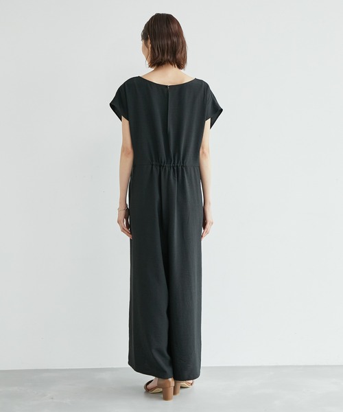 ROPE' PICNIC(ロペピクニック)の「【WEB限定】リネンライクオールインワン(つなぎ/オールインワン・レディース・グレー系その他/ブラック・38)」の4枚目の写真