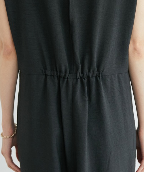 ROPE' PICNIC(ロペピクニック)の「【WEB限定】リネンライクオールインワン(つなぎ/オールインワン・レディース・グレー系その他/ブラック・38)」の8枚目の写真