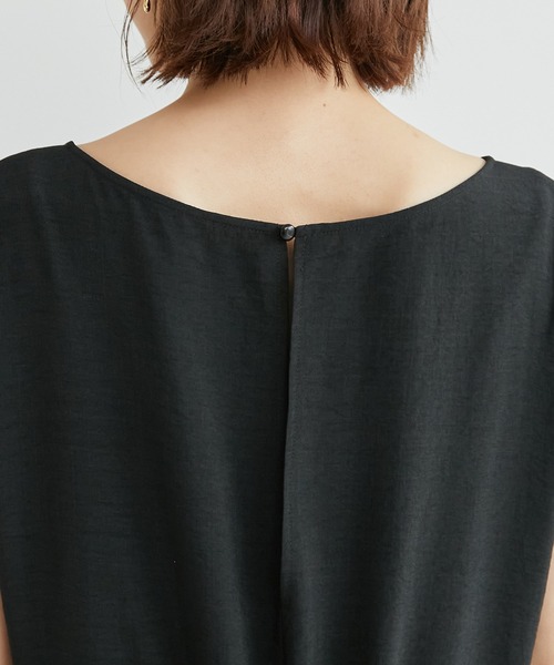 ROPE' PICNIC(ロペピクニック)の「【WEB限定】リネンライクオールインワン(つなぎ/オールインワン・レディース・グレー系その他/ブラック・38)」の5枚目の写真