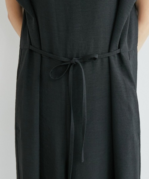 ROPE' PICNIC(ロペピクニック)の「【WEB限定】リネンライクオールインワン(つなぎ/オールインワン・レディース・グレー系その他/ブラック・38)」の9枚目の写真